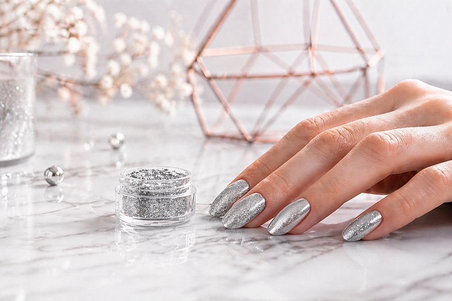 Silver negli smalti e prodotti unghie: aggiornamento 2026 tra normativa UE, glitter e microplastiche