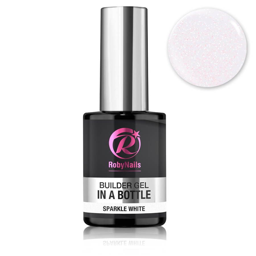 Builder Gel in a Bottle Sparkle White
