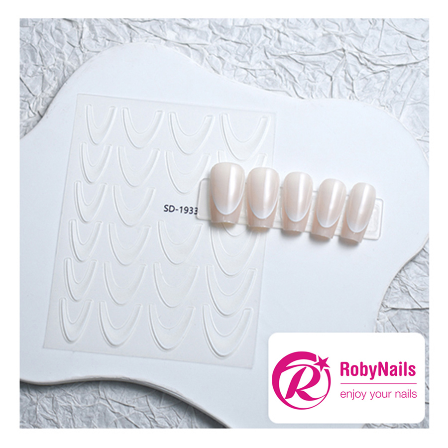 French Sticker White