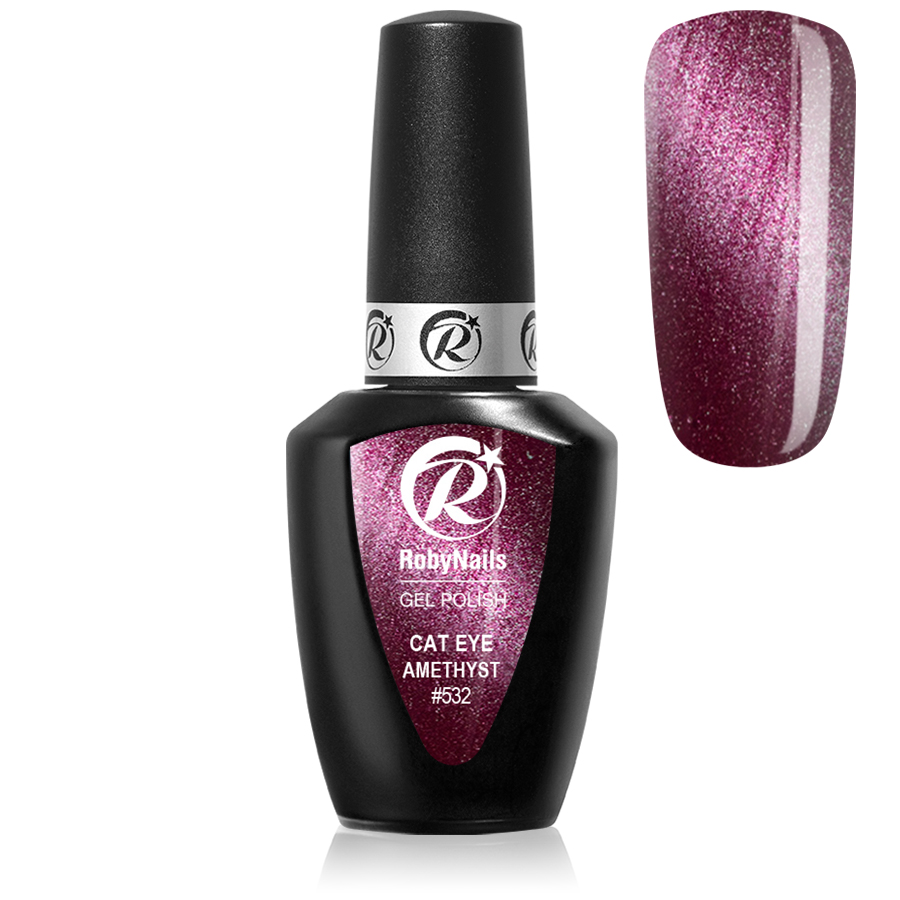 Gel Polish Cat Eye Amethyst